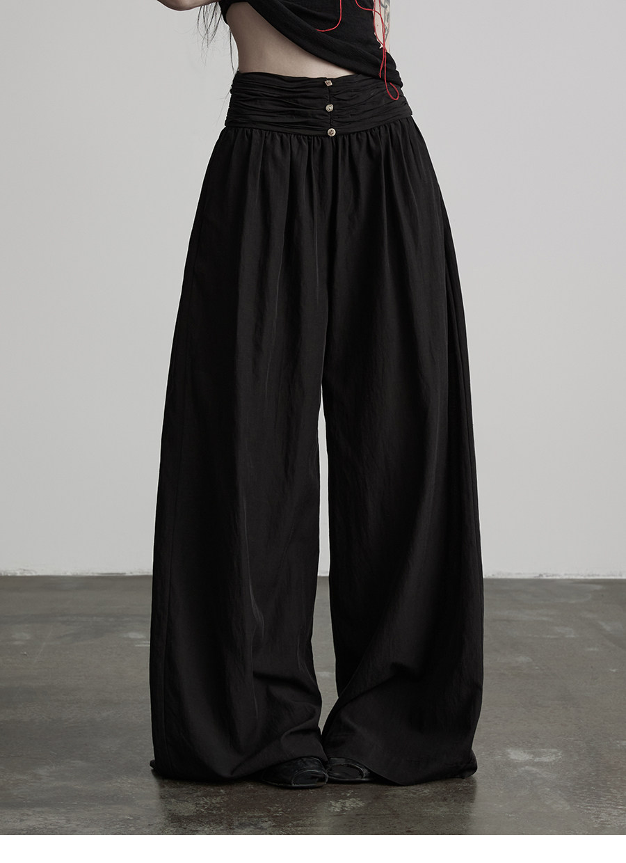 INDULGE Mystic Crinkle Loose Wide-Leg Pants