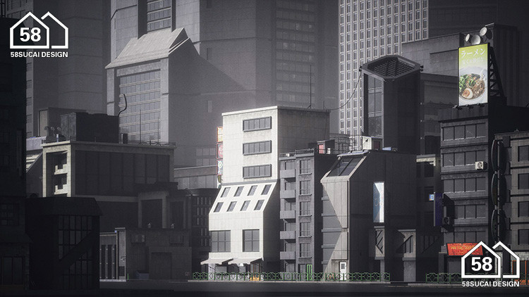 图片[9]-K038新东京建筑城市高楼大厦建筑3d模型 格式c4d/blender/fbx/obj-cg男孩