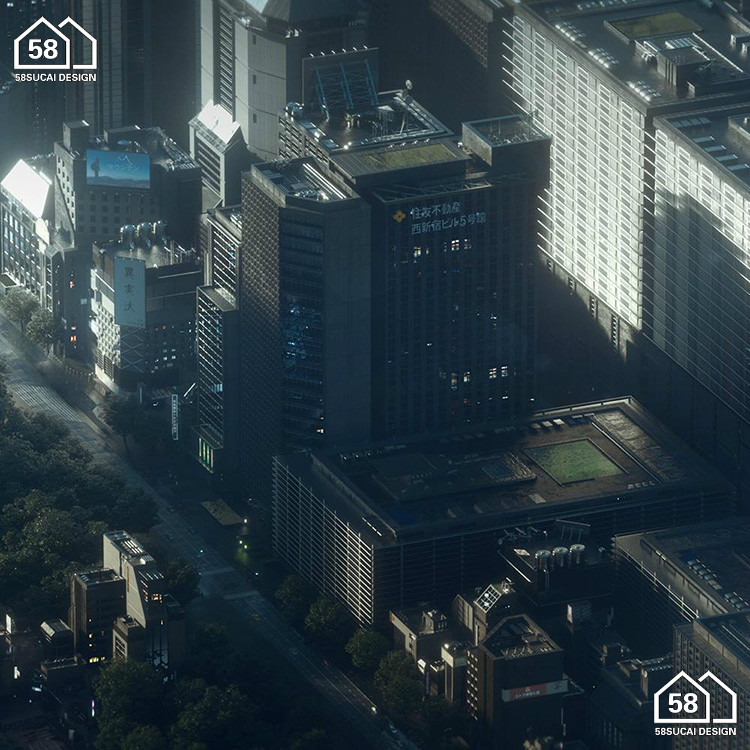 K038新东京建筑城市高楼大厦建筑3d模型 格式c4d/blender/fbx/obj-cg男孩