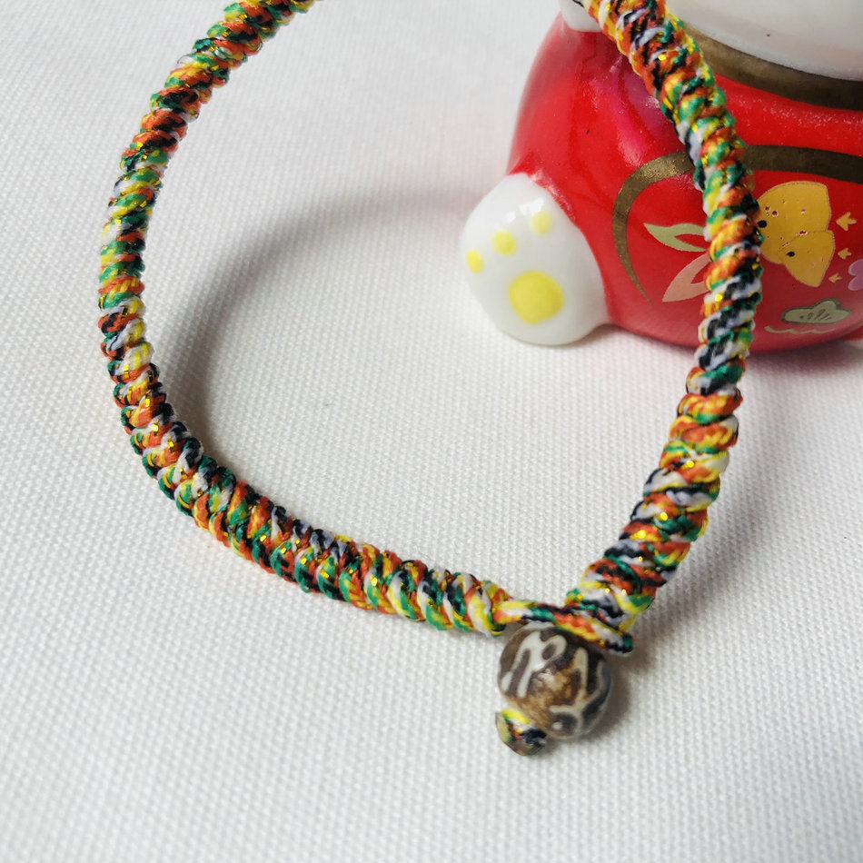 Tibet Six Words True to the Five Colorful Diamond Strings Authentic Nine By Diamond Knots Hand-made Rope Gold Thread Money