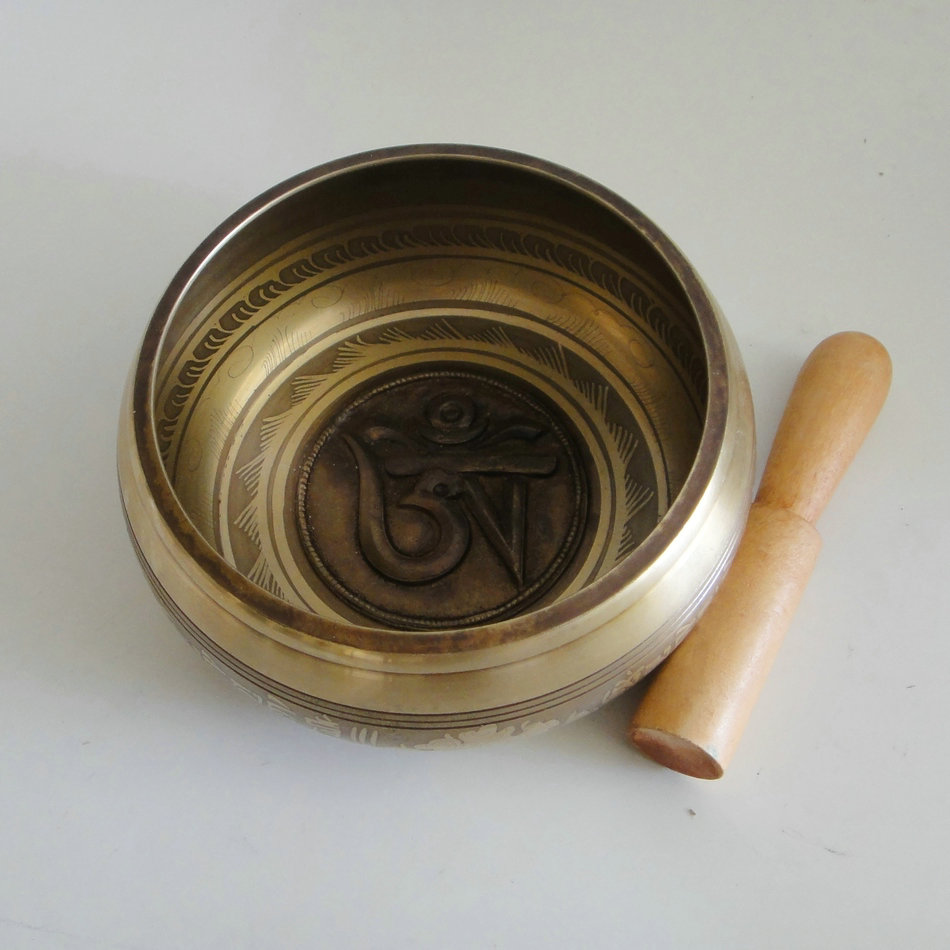 Nepal Handmade Pure Copper Six Words True Words Buddha Soundbowl Buddha Soundbowl Sound Therapy Yoga Therapy 13cm