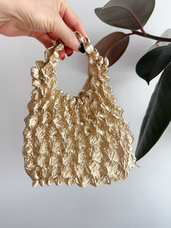 Shanghai In-Stock, Authentic Ishimaru Bunshiro Sea Urchin Bag, Small Size, Hard Gold, Spiked, Flat-Spiked
