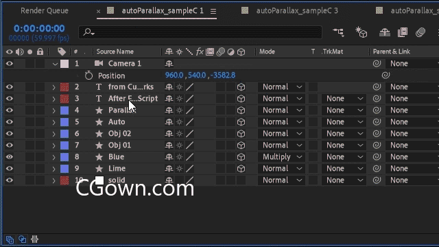 AE脚本AutoParallax v1.0快速生成伪三维摄像机视差效果-CG资源网 AE脚本AutoParallax v1.0快速生成伪三维摄像机视差效果