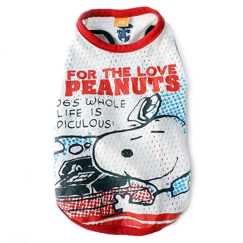 Японская домашняя одежда Snoopy Big Head Printed Mesh Vest Top Bulling Одежда для собак/5