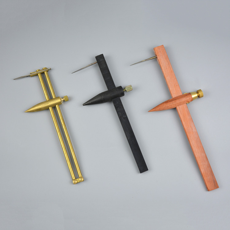 Porcelain all clay artisan pottery art card ruler Compass Pottery compasses copper-made plastic wood pottery tools Measuring tools Fine