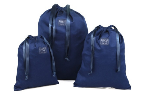 Simple life twill cotton underwear bundle mouth storage finishing bag outdoor travel clothing storage bag classification