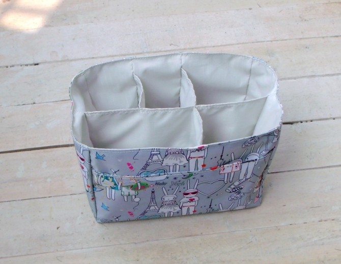 Túi nhẹ bên trong, phong cách vẽ tay Mummy bag liner, khoang đựng đồ mới, 24 * 14 túi bỉm sữa