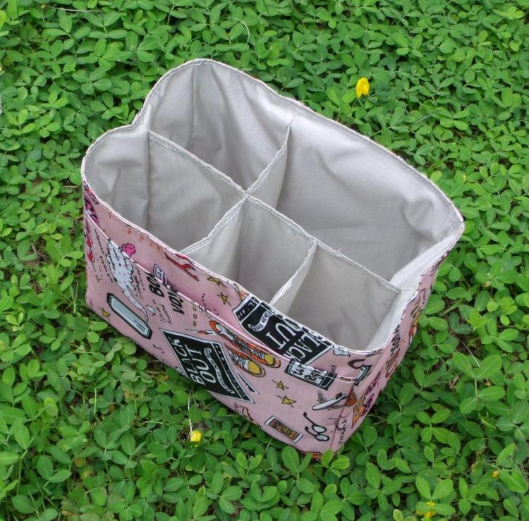 Túi nhẹ bên trong, phong cách vẽ tay Mummy bag liner, khoang đựng đồ mới, 24 * 14