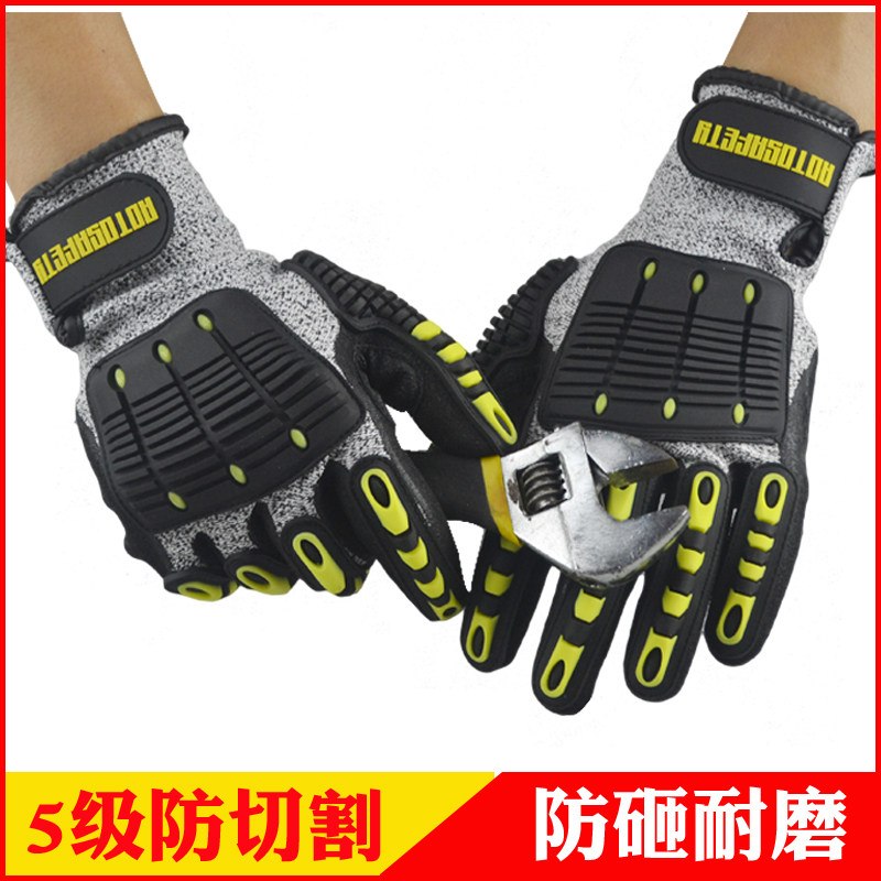 Industrial anti-smash manipulator sleeve 5 level anti-cut wear and anti-slip anti-stab anti-prick mine operation mine ship rescue