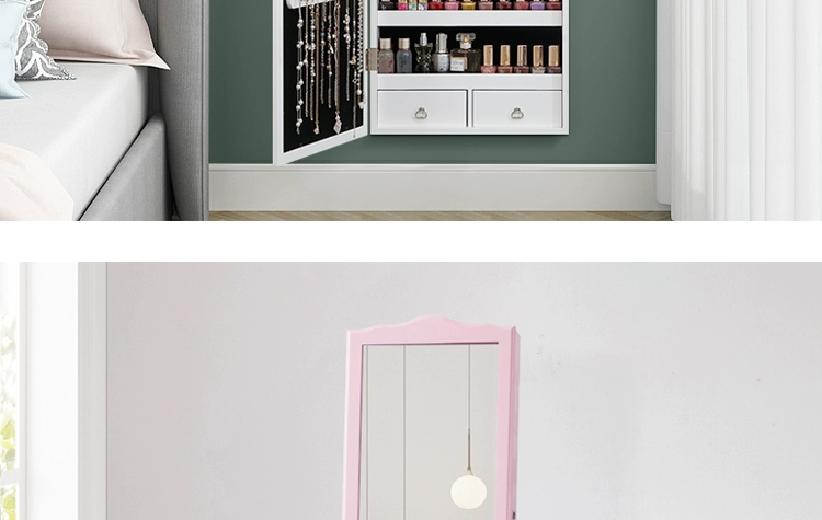 Tủ đựng trang sức tích hợp gương tủ gương trang điểm thông minh tiết kiệm không gian tủ gương inox