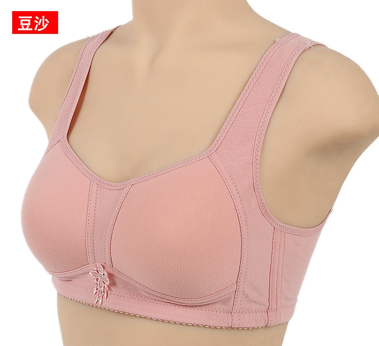 Chất liệu cotton mỏng không có vòng thép chống chói bra full cup sức khỏe vest đồ lót mẹ size lớn C cup bra