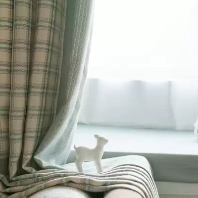 American countryside pastoral Mediterranean minimalist Nordic Plaid geometry environmentally friendly living room bedroom study custom curtains