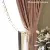 Wool velvet does not pour velvet shading light luxury modern velvet custom living room bedroom curtains pink series