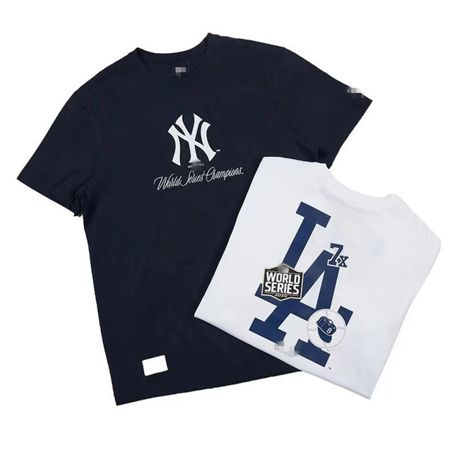 Major League Baseball Dodgers Yankees Couple Round Neck T-shirt Baseball Shirt Summer Men and Women's Short Sleeve Trendy Leisure Sports