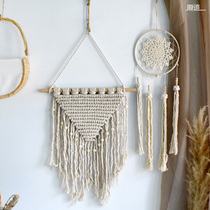 Handmade rope hanging wall decorations Wool fabric tapestry Bed and breakfast literary and artistic soft dream catcher Nordic style