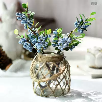 Traces simulation blueberry cranberry Berry fake fruit branches wild fruit red bean fruit shooting props pastoral simulation flower