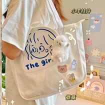 ins wind brief about 100 lap single shoulder bag female sails cloth bag college students class backpack cloth bag cute shopping bag cloth bag