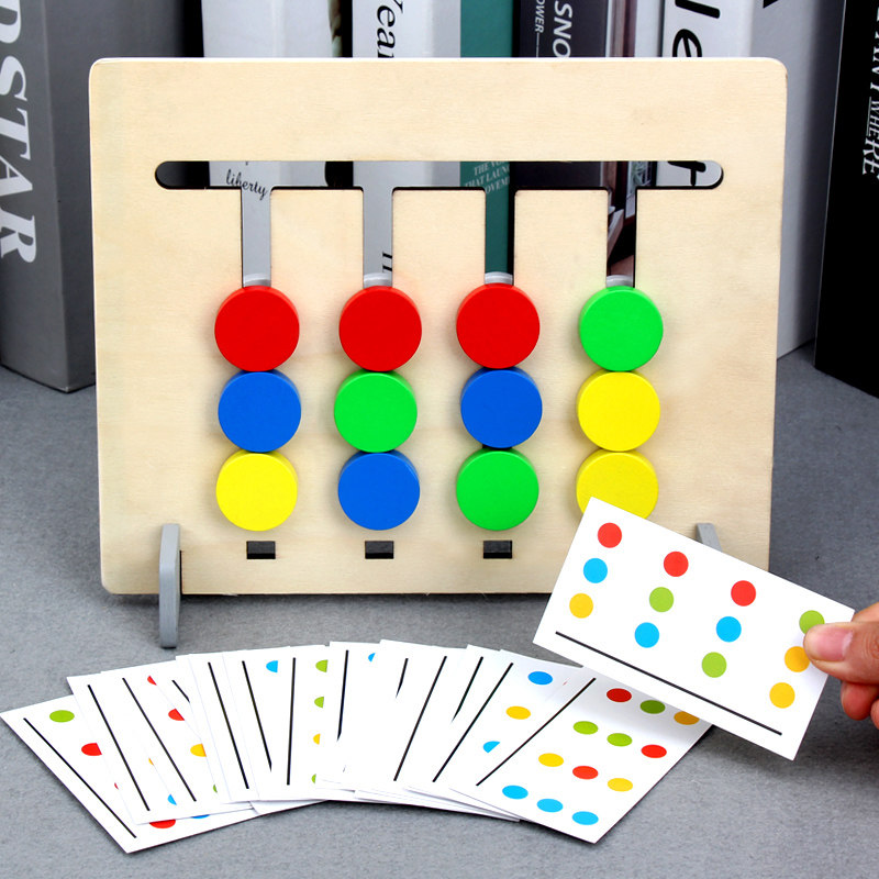 Children's four-color fruit game exercise logical thinking concentration training reaction matching educational toys 3--6