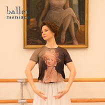 Russian imported Ballet Maniacs Star Ballet dance short sleeve leisure fitness T-shirt summer