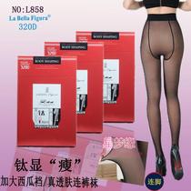 La Bella LaBellaFigura autumn and winter seamless watermelon crotch slim fake skin permeable fake meat stockings 858