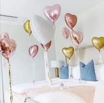 Wedding supplies Wedding birthday party Aluminum foil heart-shaped love aluminum film balloon Romantic wedding decoration Wedding room decoration