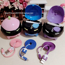 Invisible myopia glasses case fully automatic cleaner electric cartoon contact lens case companion box vibrating USB cleaning machine