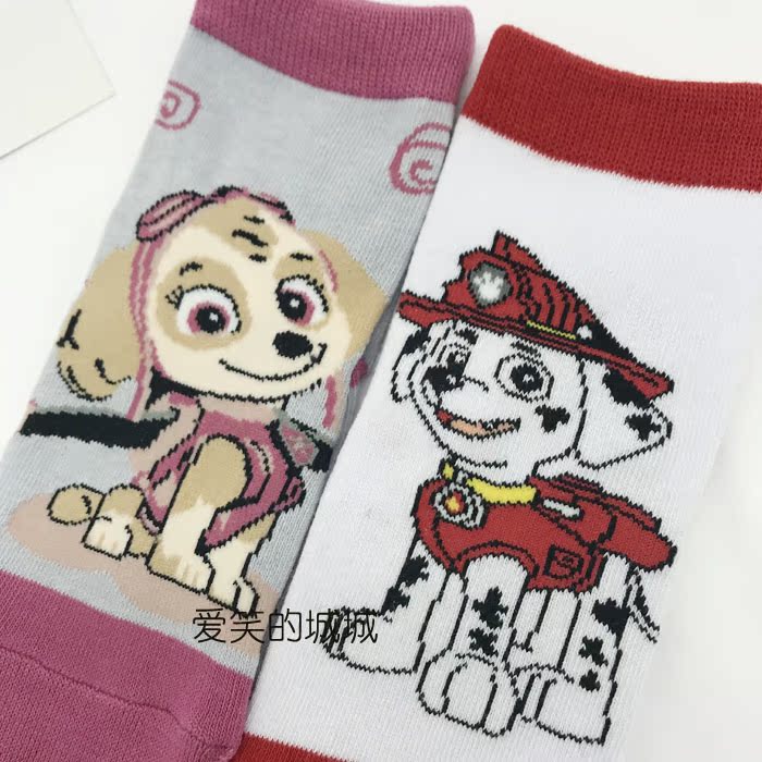6 đôi bé trai và bé gái mới Wang Wang đội vớ tuần tra chó trong vớ trẻ em hoạt hình vớ cotton cho bé 3-8 tuổi vớ dài cho bé gái