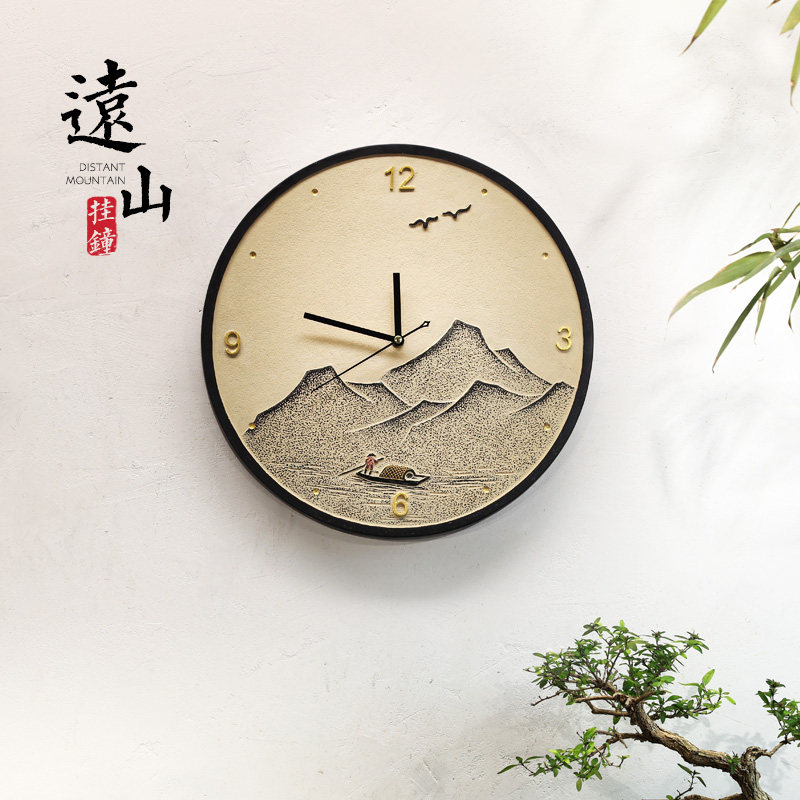 New Chinese hanging clock Living room Creative personality Home wall Decorative Arts Brief Silent Clock China Wind Wall Clock