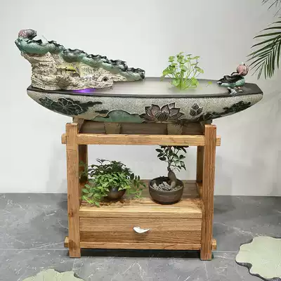 Zhaocai Feng Shui wheel water decoration living room office landing rockery fountain fish tank humidifier opening gift