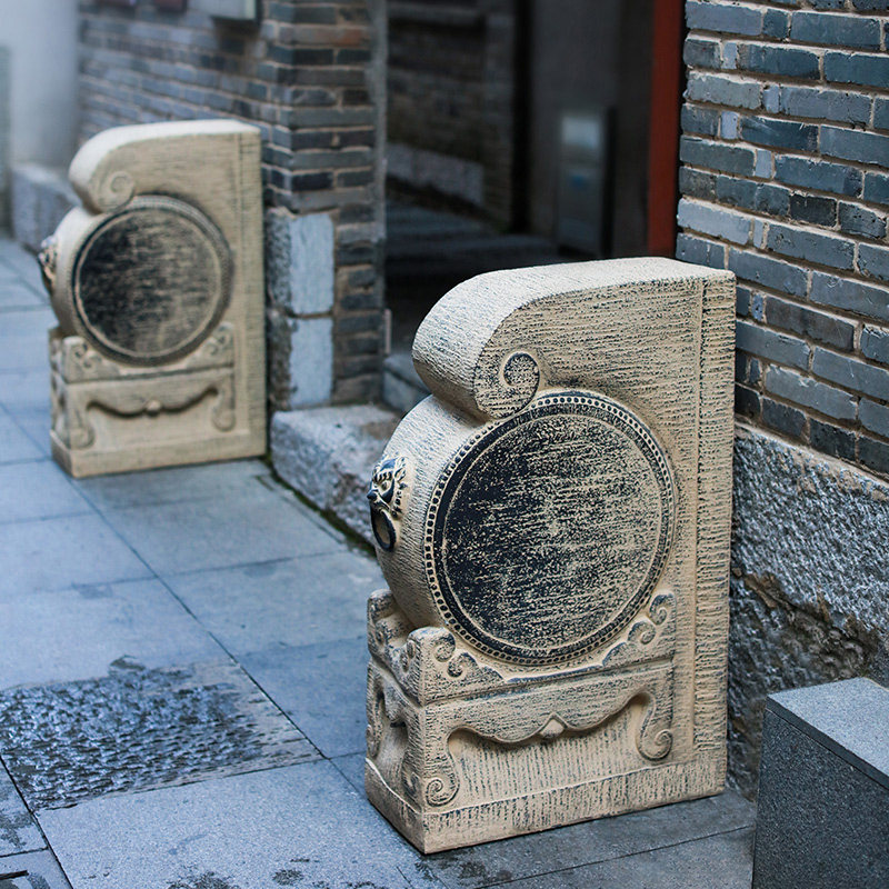 New Chinese Feng Shui Caixin antique door mound with drum imitation stone Dunn Outdoor Outdoor Villa hall A pair of home opening swing pieces