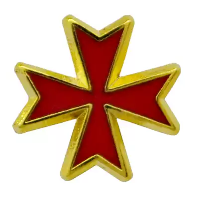 European Knights of St. John's men's business suit accessories brooch gold collar pin locomotive Rider Knight Badge