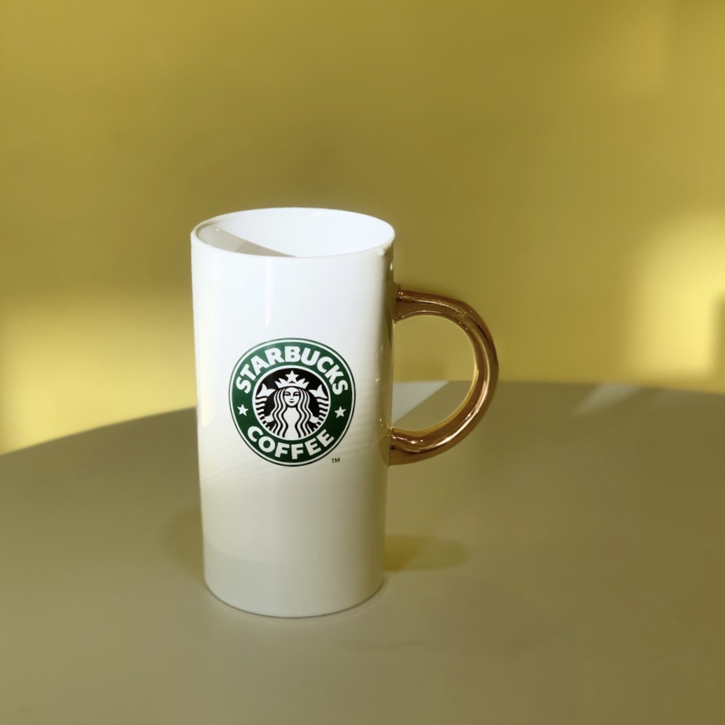 Spot Korea Starbucks 21st Anniversary Gold Handle Mug 12oz 355ml
