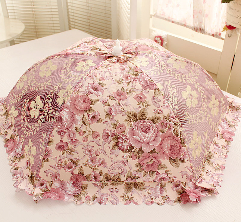 Vegetable Hood Sub Rectangular FOLDING European-style Breathable Dining Table Hood Anti-Fly Meal Food Round Lid Vegetable Rice Table Hood