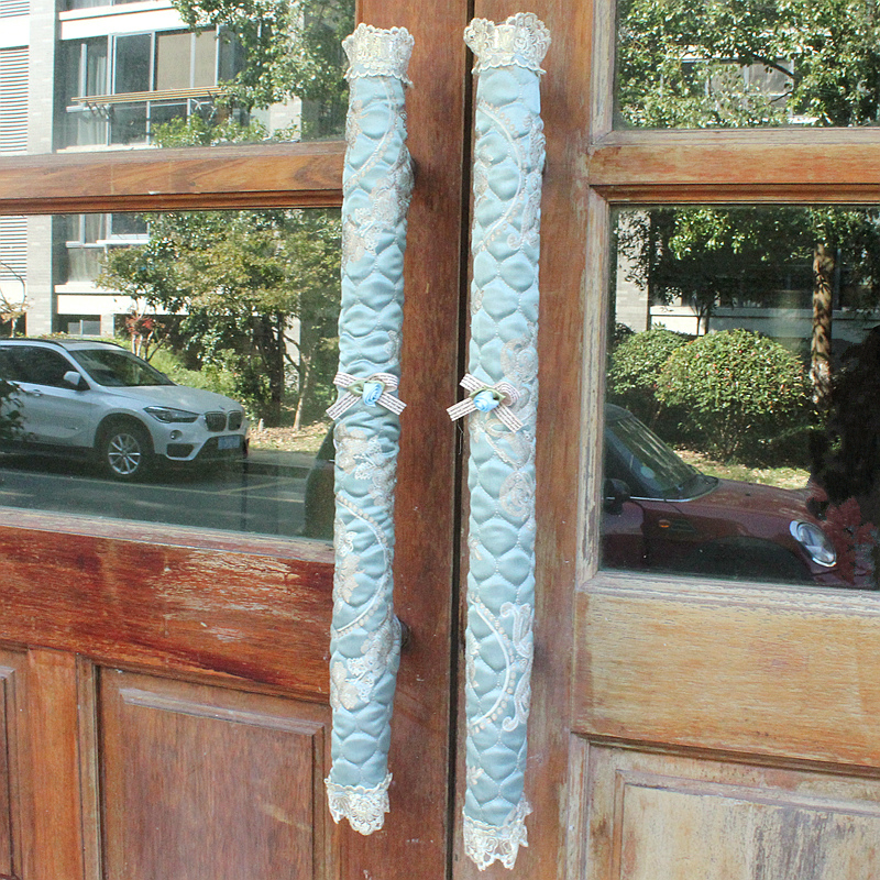 Door handles glove unit door glass door pull glove cloth art protective sleeve thickened refrigerator door handle non-slip set to be made 