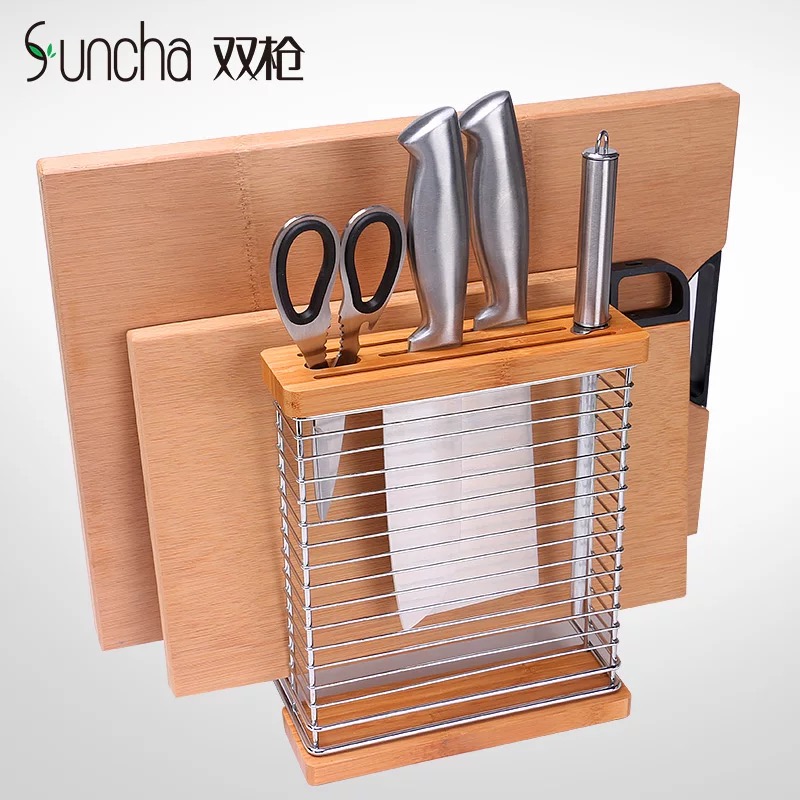 Double Lance Creative Stainless Steel Cutting Board Frame Multifunction Chopping Frame Kitchen containing Nanzhu Knife Holder tool holder
