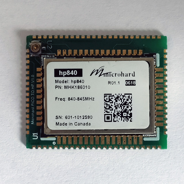 Microhard Hp840/900 Data Transmission Module Is Connected to the P900/P840 Compatible Adapter Base