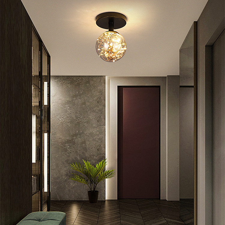 Nordic door hall entrance to the house Genguan Light Corridor Aisle Light Full of Star Net Red Luxurious Modern Minima Balcony Suction light-Taobao