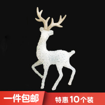 Christmas Baking Cake Decoration Snowmobile Elk Roe Deer Crystal Deer Safe Night Plugin Snowflake Snowman Acrylique Pendulum