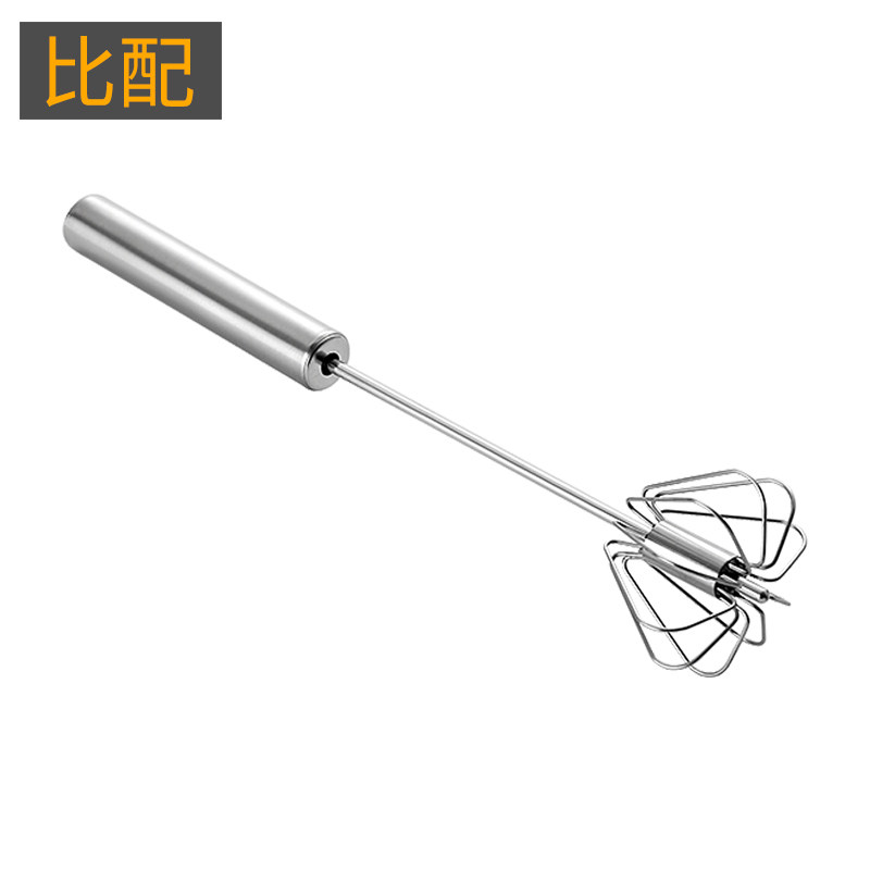 () stainless steel manual eggbeamer semi-automatic milk bubble machine cream small stirring stick Home baking egg pumping