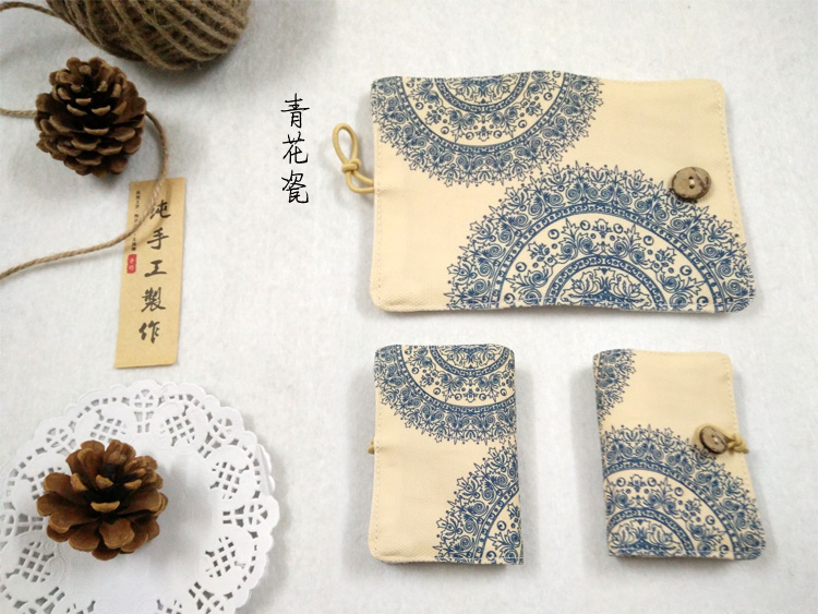 Canvas gói gói chống khử gió Trung Quốc cổ sen cô gái văn học và nghệ thuật tươi Sen dễ thương phim hoạt hình nam in vải ví nữ đẹp