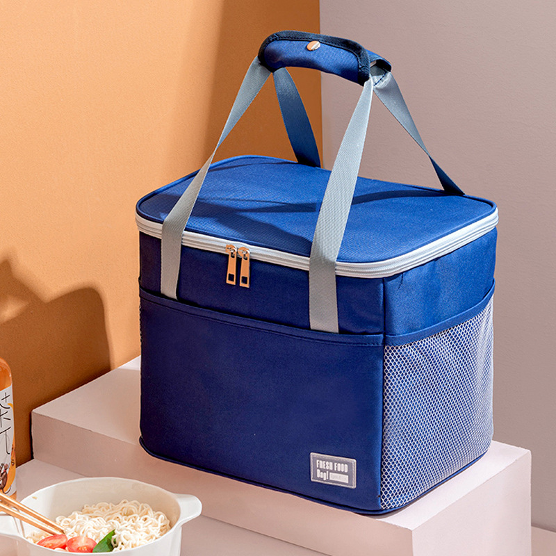 Insulation bag bento belt aluminum foil student lunch thickened office worker bento bag large-capacity portable out fashion