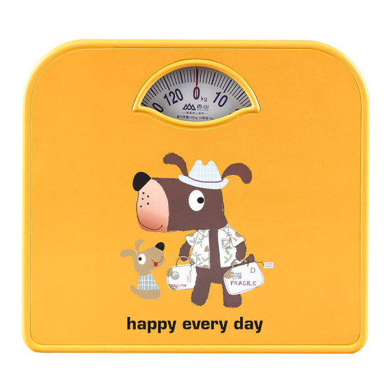 香山体重秤家用精准耐用人体秤卡通小型机械秤减肥称重高精度指针
