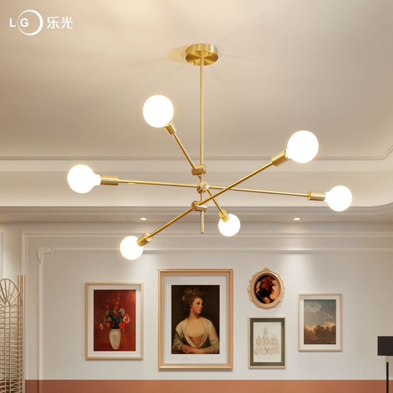 French Living Room Chandenous Lightweight Luxury Cream Gulf Line Linear Lights Chandler Molecular Dining Room Bedroom Chandras