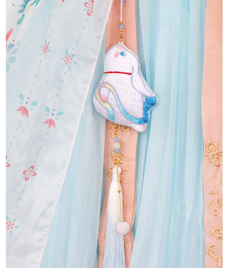 New festival sachet double-sided embroidery elegant moon rabbit hanging neck sachet pendant special-shaped sachet Hanfu accessories waist