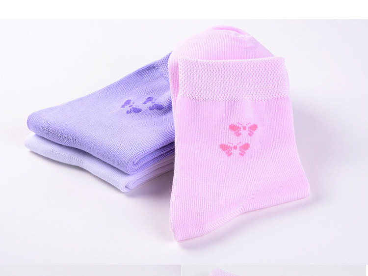 Vớ sợi tre nữ ống khử mùi kháng khuẩn nữ vớ mùa thu và mùa đông vớ cotton dày nữ màu than tre tất mỏng mùa hè