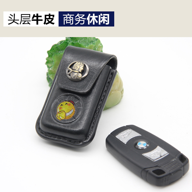 Leather handmade car key package to BMW Land Rover Jaguar Business Hanging Waist anti-fall protection leather new