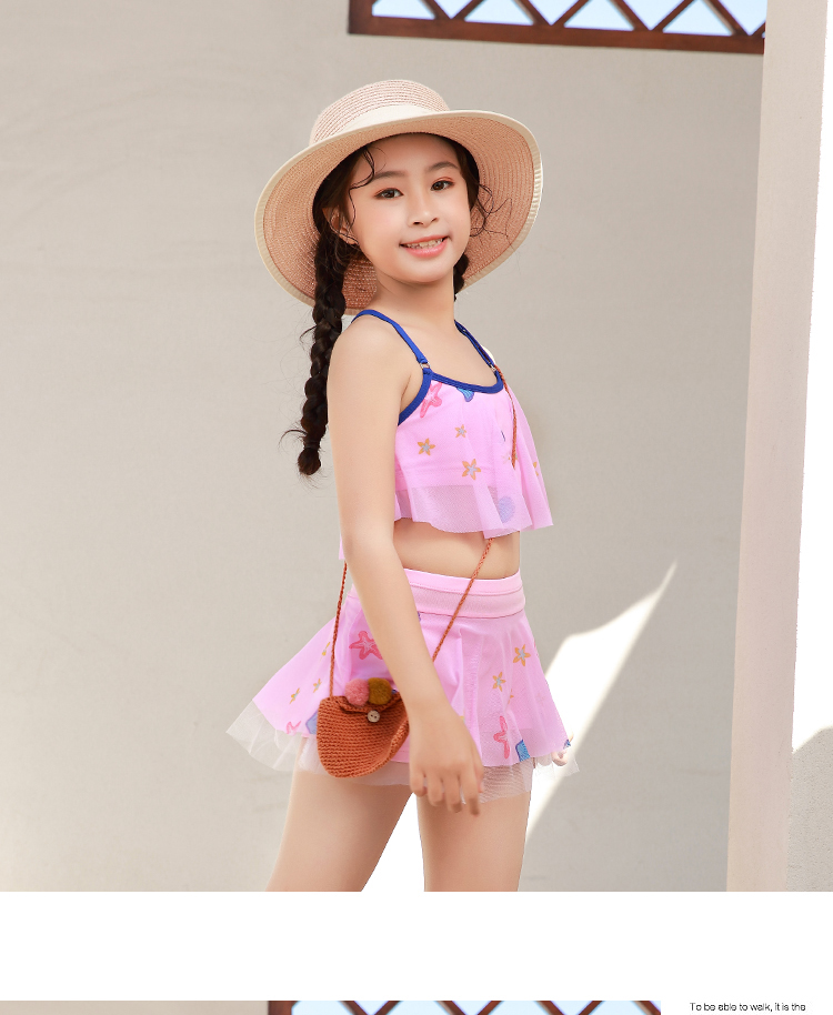 Đồ bơi bé gái 3-4-5-6 tuổi Đồ bơi bé gái dễ thương ngọt ngào chia đôi áo tắm cho trẻ em mùa xuân nóng bỏng - Bộ đồ bơi của Kid đồ bơi trẻ em nữ 10 tuổi