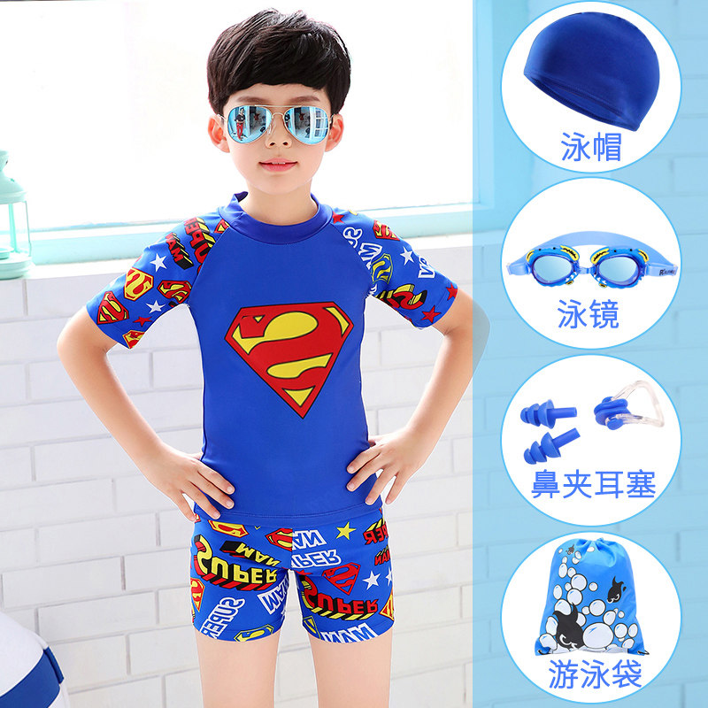 3-14-year-old split children's swimsuit boy boy boy cartoon swimsuit baby swimsuit suit batch batch