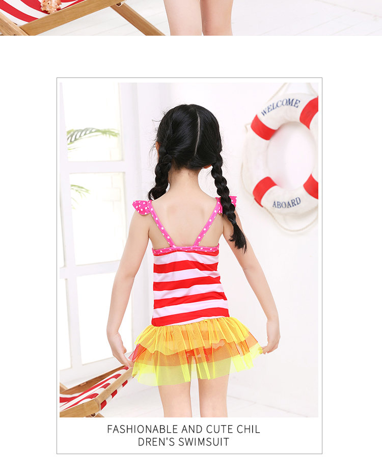 Đồ bơi trẻ em 3-6 tuổi nữ trẻ em dễ thương kiểu váy công chúa mùa xuân nóng - Bộ đồ bơi của Kid bộ bơi dài tay bé gái