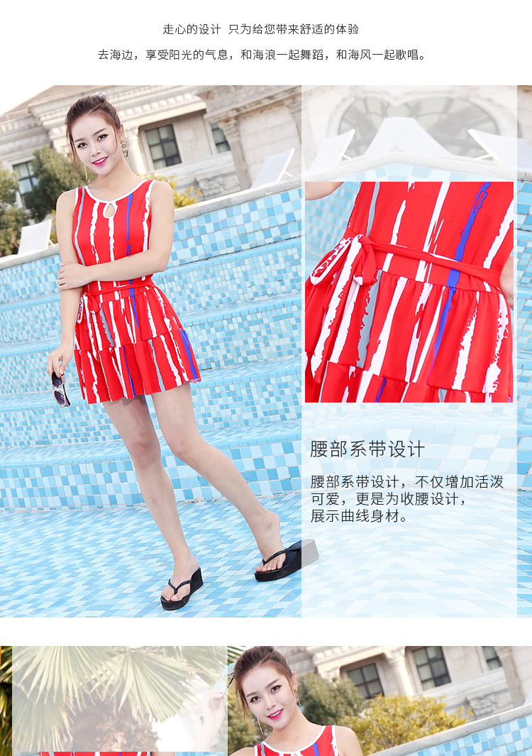 Đồ bơi mùa xuân nóng bỏng Hàn Quốc 2018 nữ che bụng thon gọn bảo thủ Hàn Quốc nhỏ xinh áo tắm một mảnh bikini liền thân